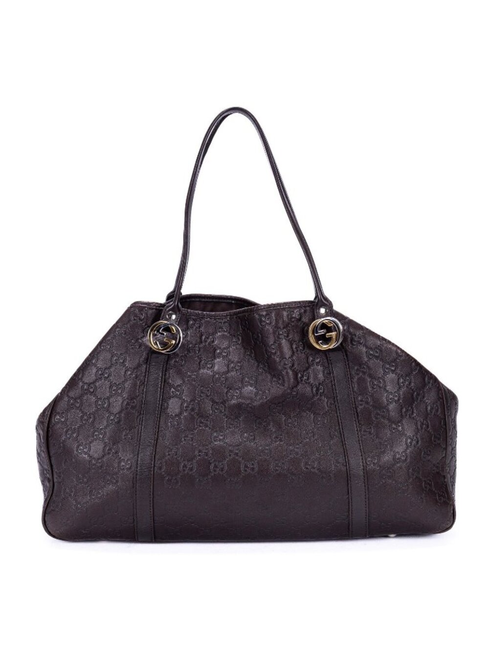 Gucci Sukey Tote Dark Brown Guccissima Embossed Leather